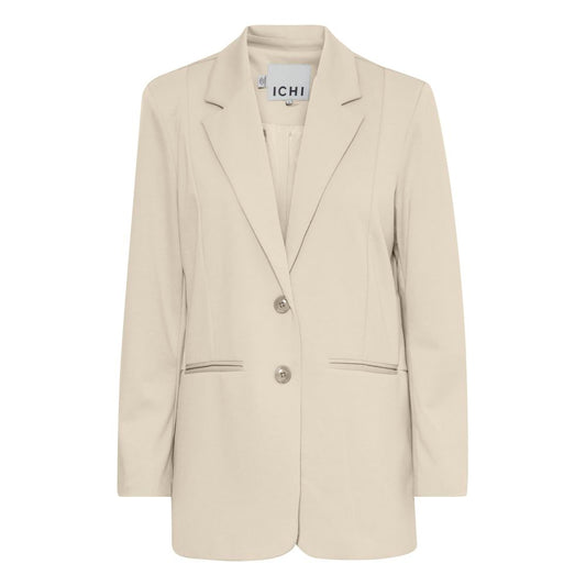 ICHI Beige Recycled Polyester Suits & Blazer