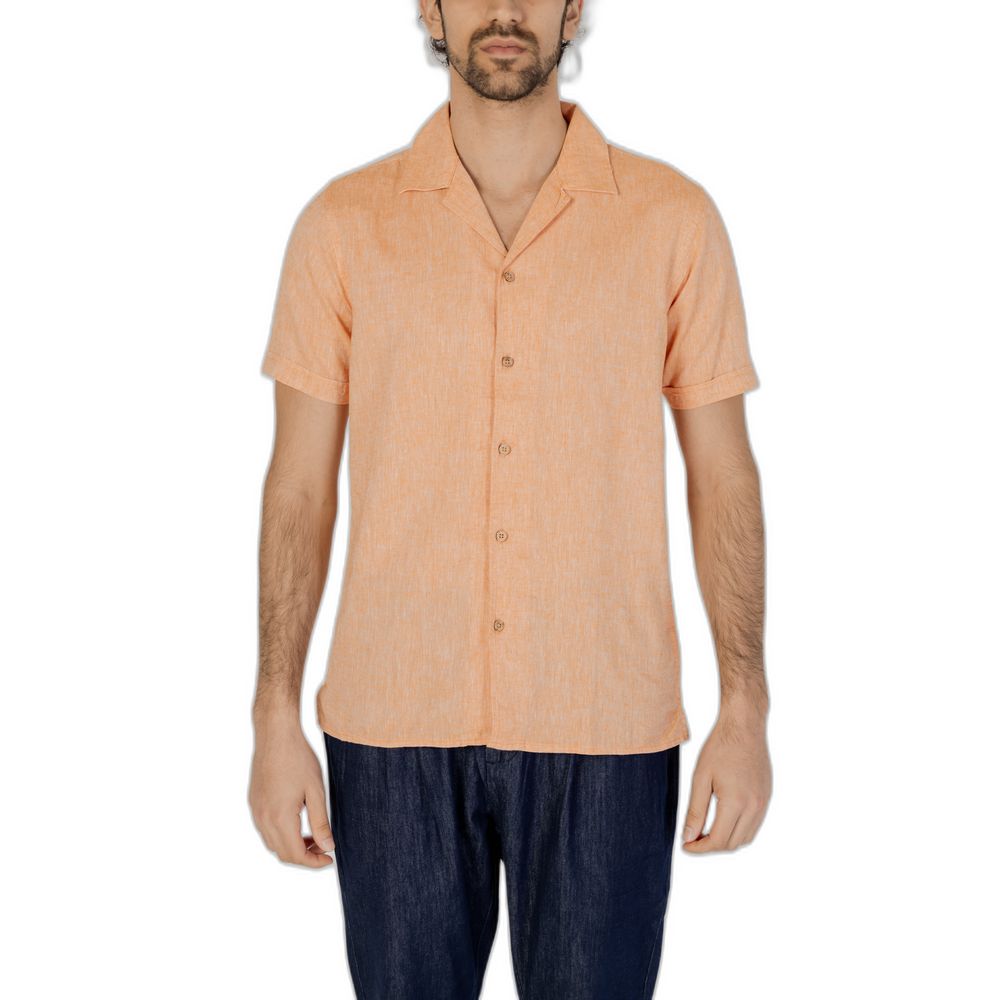 Hamaki-Ho Orange Linen Shirt