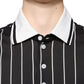 Dolce & Gabbana Black White Stripes Collared Polo T-shirt