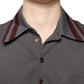 Dolce & Gabbana Gray DG Embroidery Collared Men Polo T-shirt