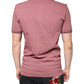 Dolce & Gabbana Pink Crown Embroidery Collared Polo T-shirt