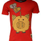 Dolce & Gabbana Red 2019 Year Of The Pig Short Sleeve T-shirt