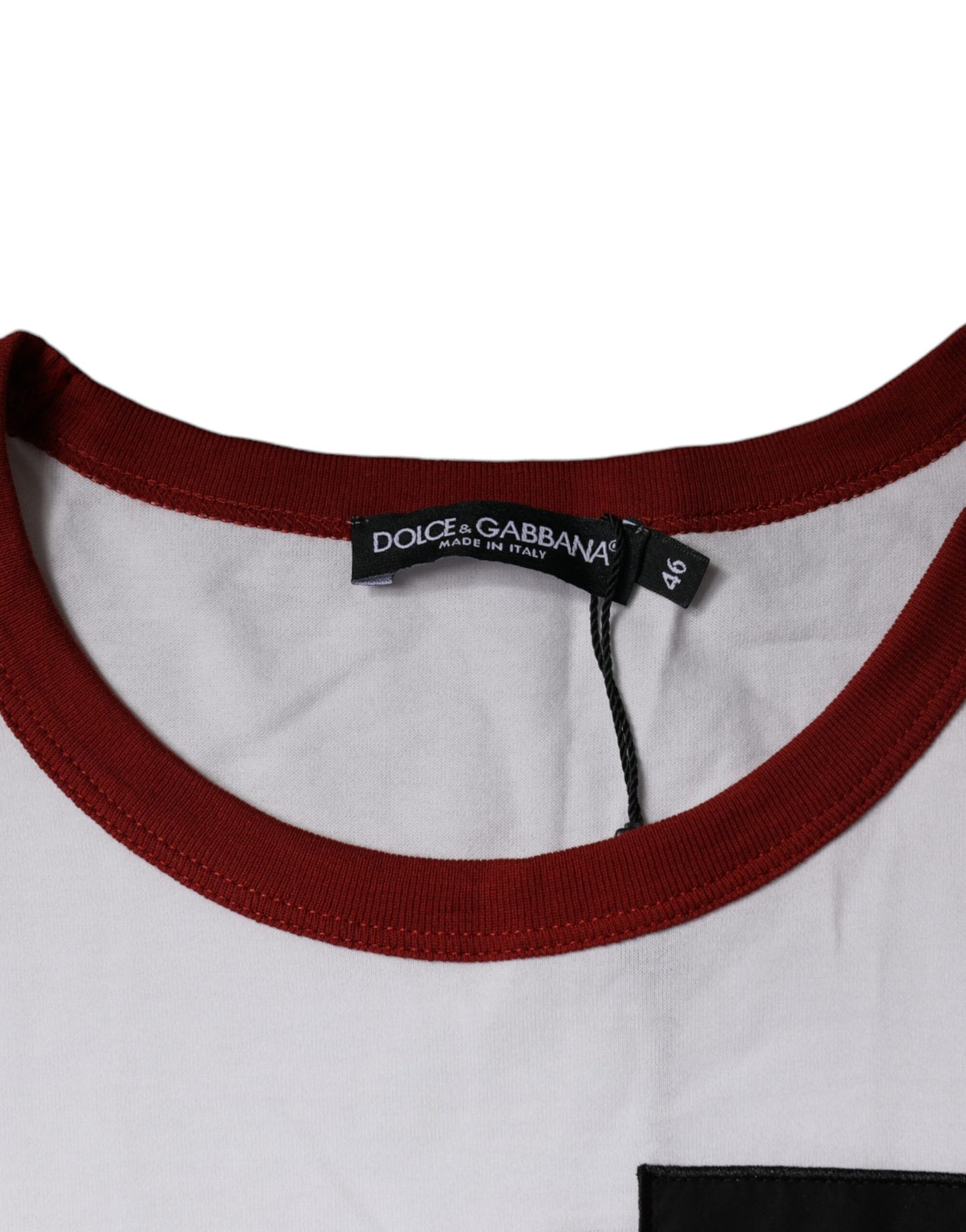 Dolce & Gabbana White Graphic Print Cotton Crew Neck T-shirt