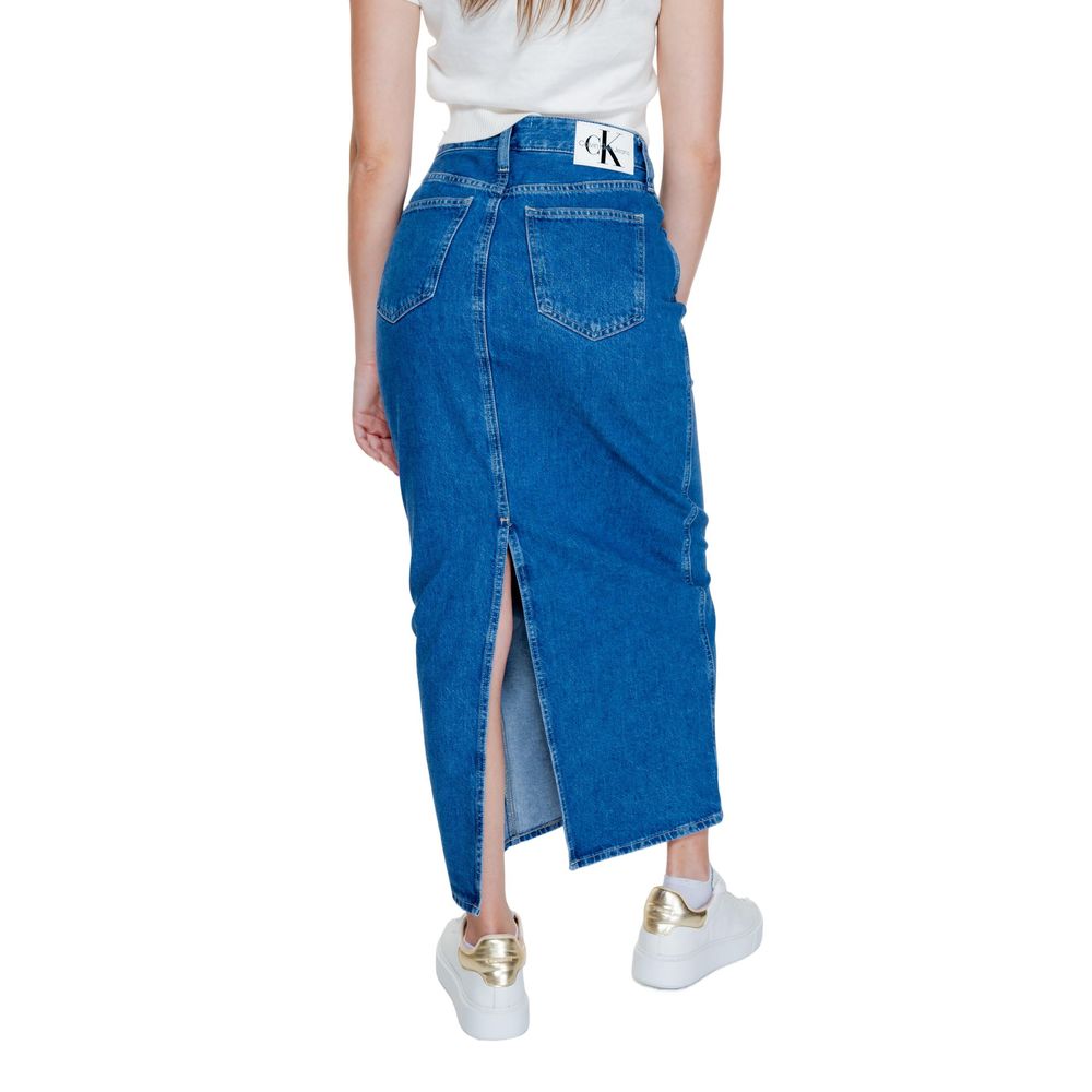 Calvin Klein Jeans Blue Cotton Skirt