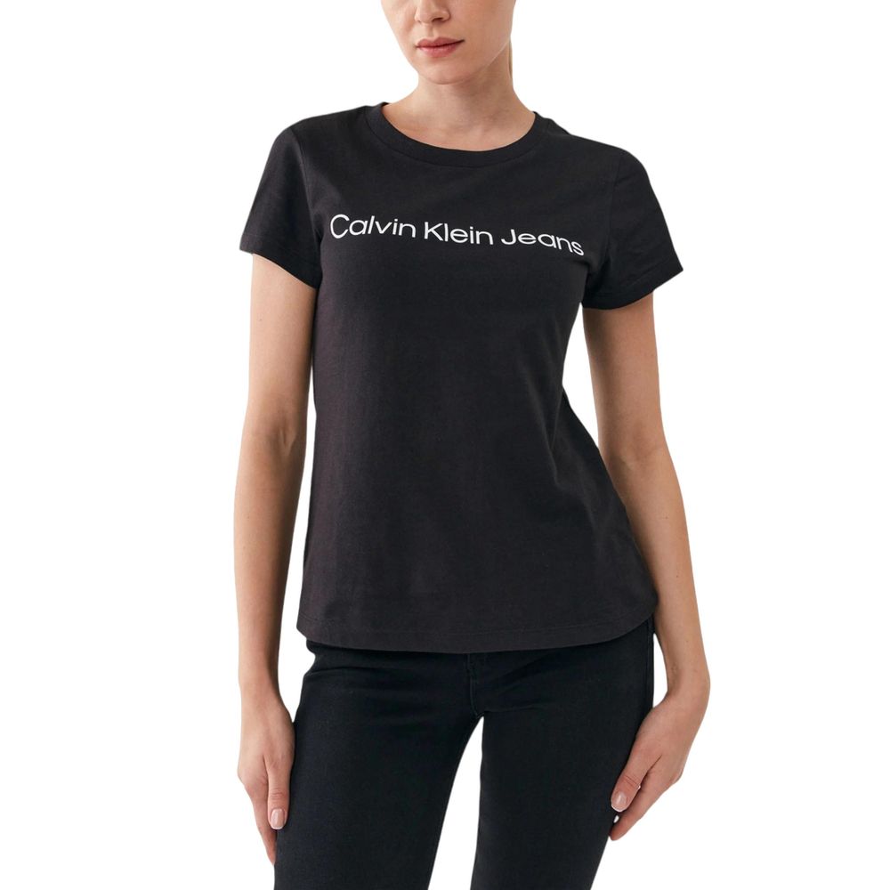 Calvin Klein Jeans Black Cotton Tops & T-Shirt