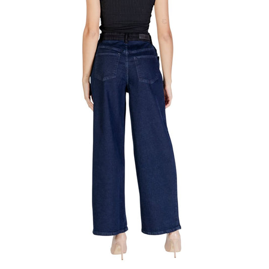 ICHI Blue Cotton Jeans & Pant