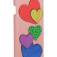 Dolce & Gabbana Chic Pink Leather Heart-Embellished Phone Cover