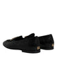 Dolce & Gabbana Black Exotic Leather Loafers Men Dress Shoes