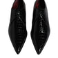 Dolce & Gabbana Black Exotic Leather Mens Derby Formal Shoes