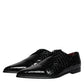 Dolce & Gabbana Black Exotic Leather Mens Derby Formal Shoes