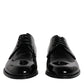 Dolce & Gabbana Black Patent Leather Derby Formal Dress Shoes