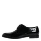 Dolce & Gabbana Black Patent Leather Derby Formal Dress Shoes