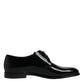 Dolce & Gabbana Black Patent Leather Derby Formal Dress Shoes