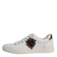 Dolce & Gabbana White London Heart Low Top Sneakers Shoes