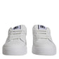 Dolce & Gabbana White Miami Leather Low Top Sneakers Shoes