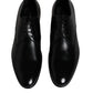 Dolce & Gabbana Black Leather Lace Up Men Derby Formal Shoes