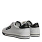 Dolce & Gabbana White Leather Low Top Men Sneakers Shoes