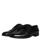 Dolce & Gabbana Black Leather Lace Up Men Derby Formal Shoes