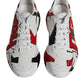 Dolce & Gabbana White Daymaster Hand Painted Sneakers Shoes