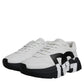 Dolce & Gabbana White Black DAYMASTER Leather Sneakers Shoes