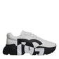 Dolce & Gabbana White Black DAYMASTER Leather Sneakers Shoes