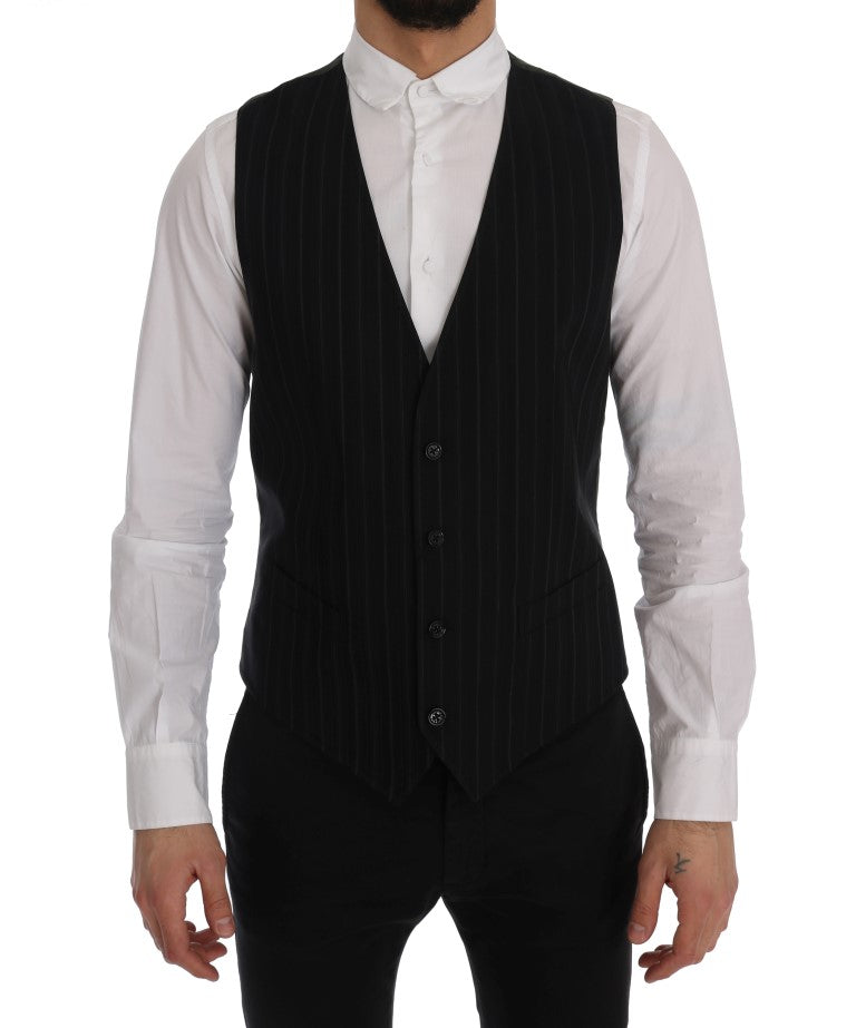 Dolce & Gabbana Elegant Striped Vest Waistcoat