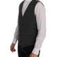 Dolce & Gabbana Elegant Striped Gray Waistcoat Vest