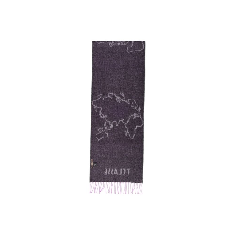 Alviero Martini Prima Classe Purple Polyacrylic Scarf