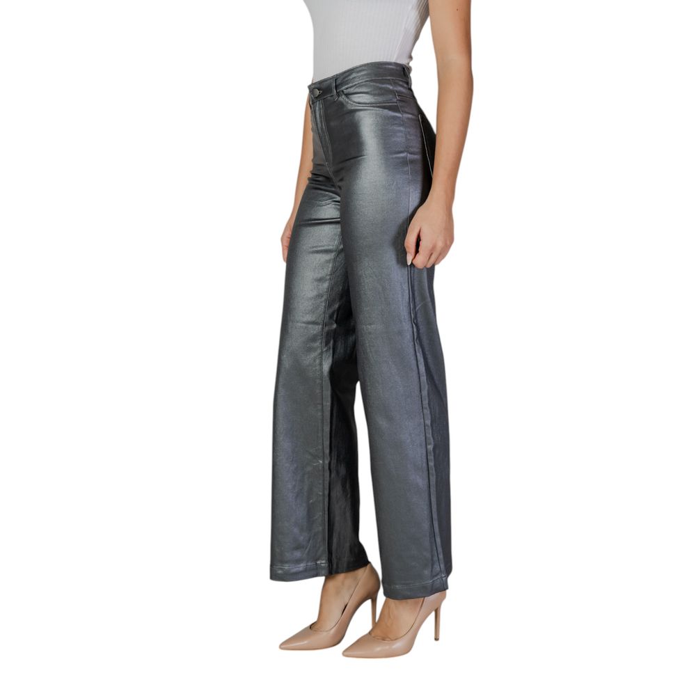 Jacqueline De Yong Silver Viscose Jeans & Pant