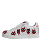 Dolce & Gabbana White Devil Face Portofino Sneakers Shoes