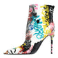 Dolce & Gabbana Multicolor Graffiti Keira Mid Calf Boots Shoes