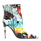 Dolce & Gabbana Multicolor Graffiti Keira Mid Calf Boots Shoes