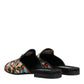 Dolce & Gabbana Multicolor Jacquard Logo Flat Sandals Shoes