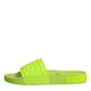 Dolce & Gabbana Green Rubber Slides Sandals Beachwear Shoes