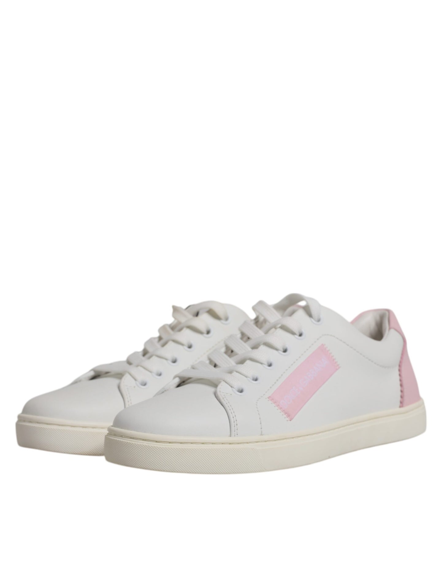 Dolce & Gabbana White Classic Calf Leather Sneakers Shoes