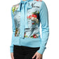 Dolce & Gabbana Blue Pasta Alla Norma Tie Cardigan Sweater