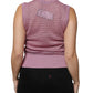 Dolce & Gabbana Pink Mesh See Through Sleeveless Tank Top