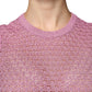 Dolce & Gabbana Pink Mesh See Through Sleeveless Tank Top