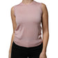 Dolce & Gabbana Pink Cashmere Knitted Sleeveless Tank Top