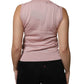 Dolce & Gabbana Pink Cashmere Knitted Sleeveless Tank Top