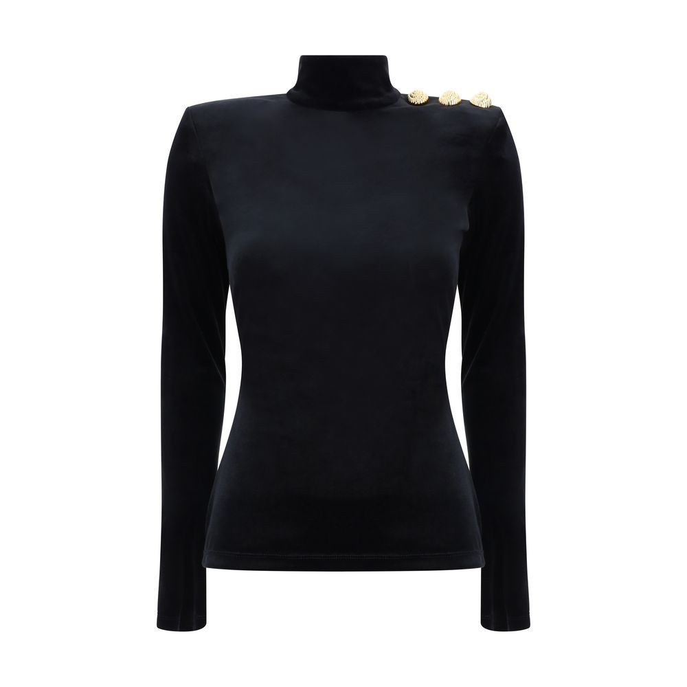 Balmain Turtleneck Long Sleeve Jersey