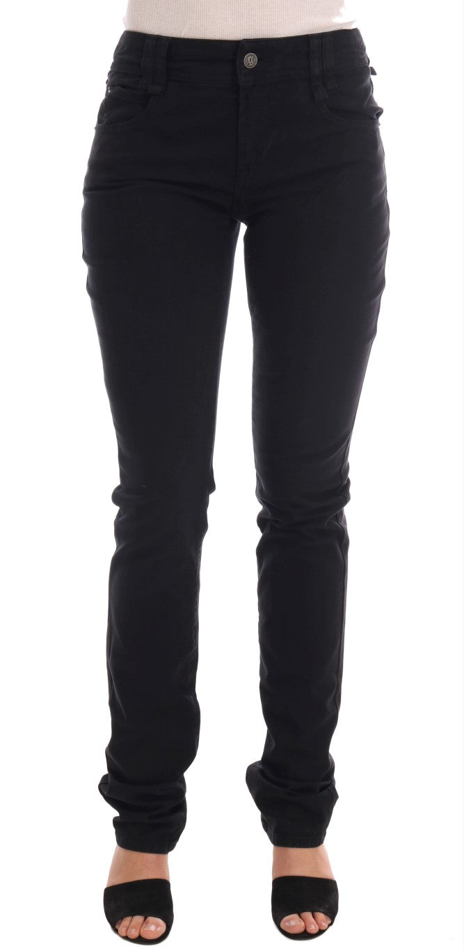 Chic Black Regular Fit Denim Jeans - SEHABRANDS