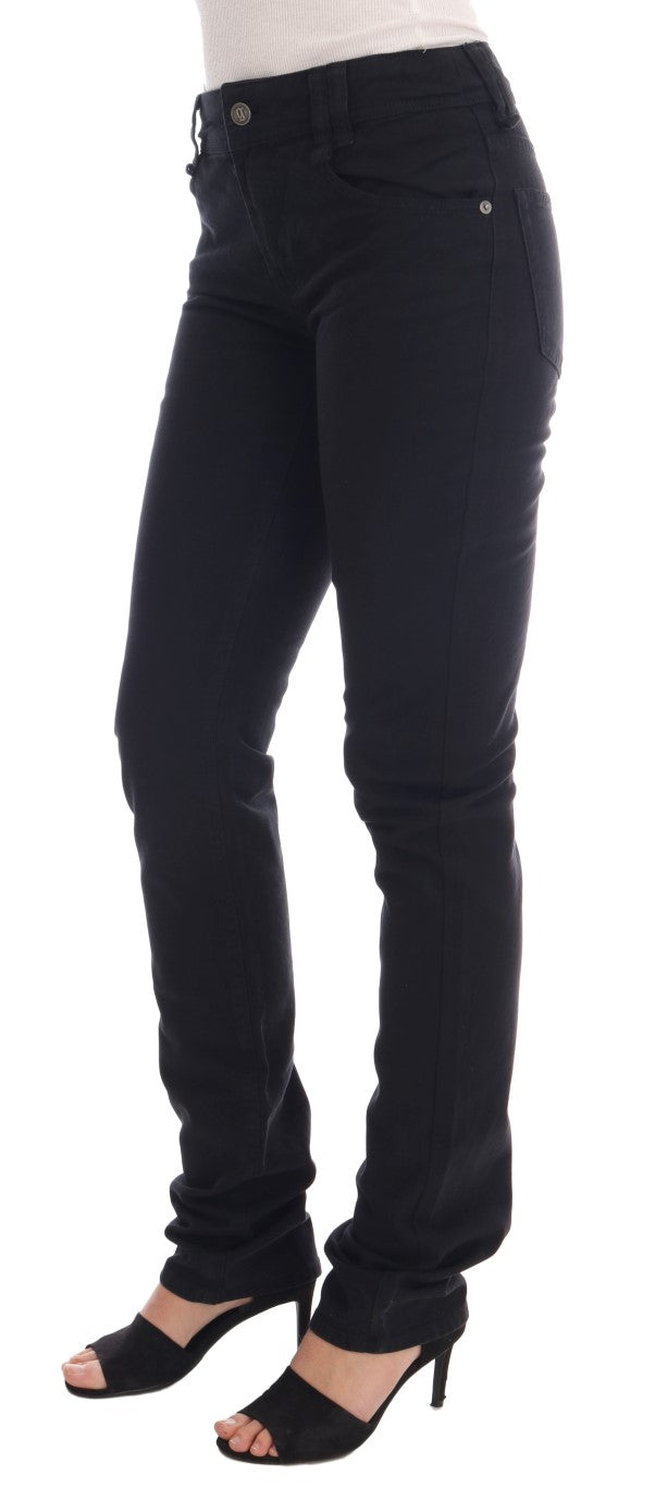 Chic Black Regular Fit Denim Jeans - SEHABRANDS