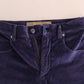 Chic Purple Corduroy Bootcut Flare Pants - SEHABRANDS