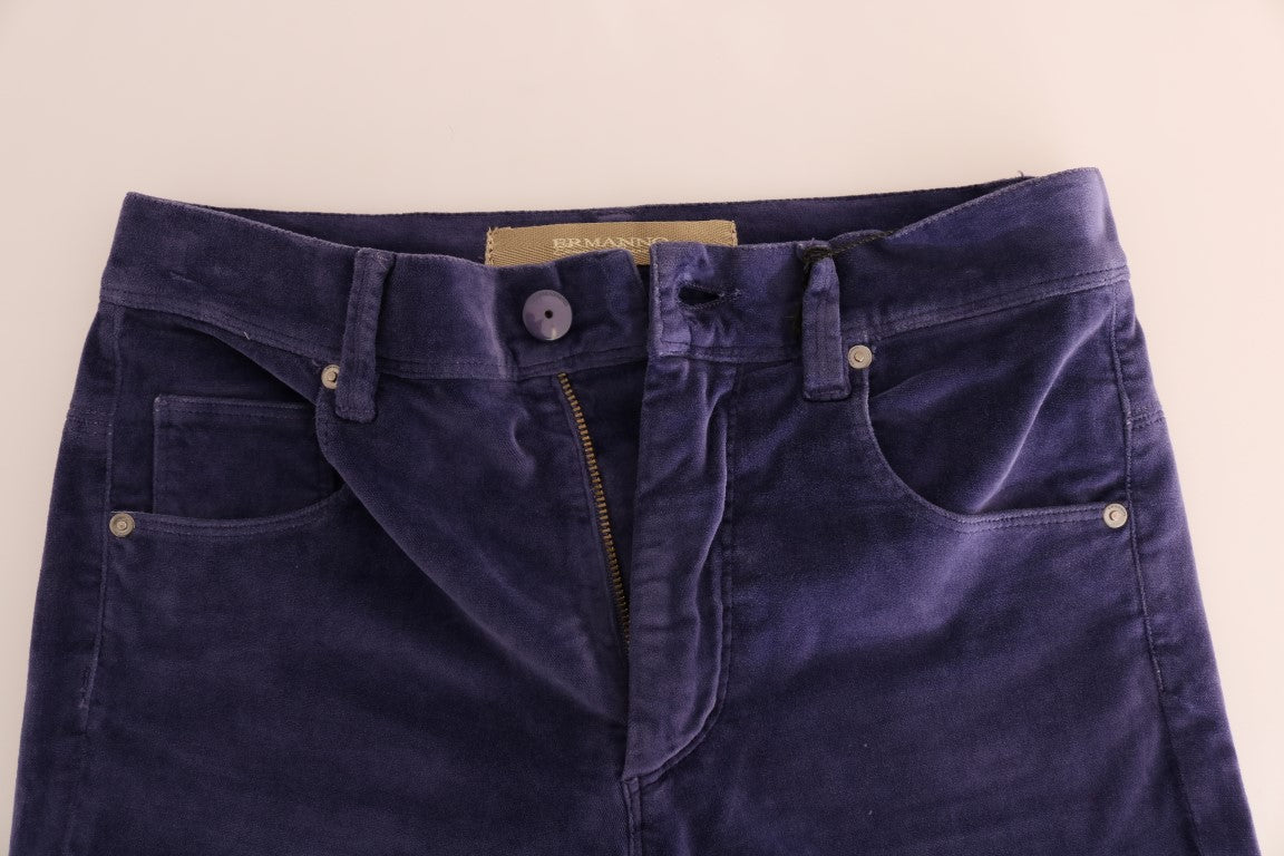 Chic Purple Corduroy Bootcut Flare Pants - SEHABRANDS