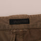 Chic Brown Casual Cotton Pants - SEHABRANDS