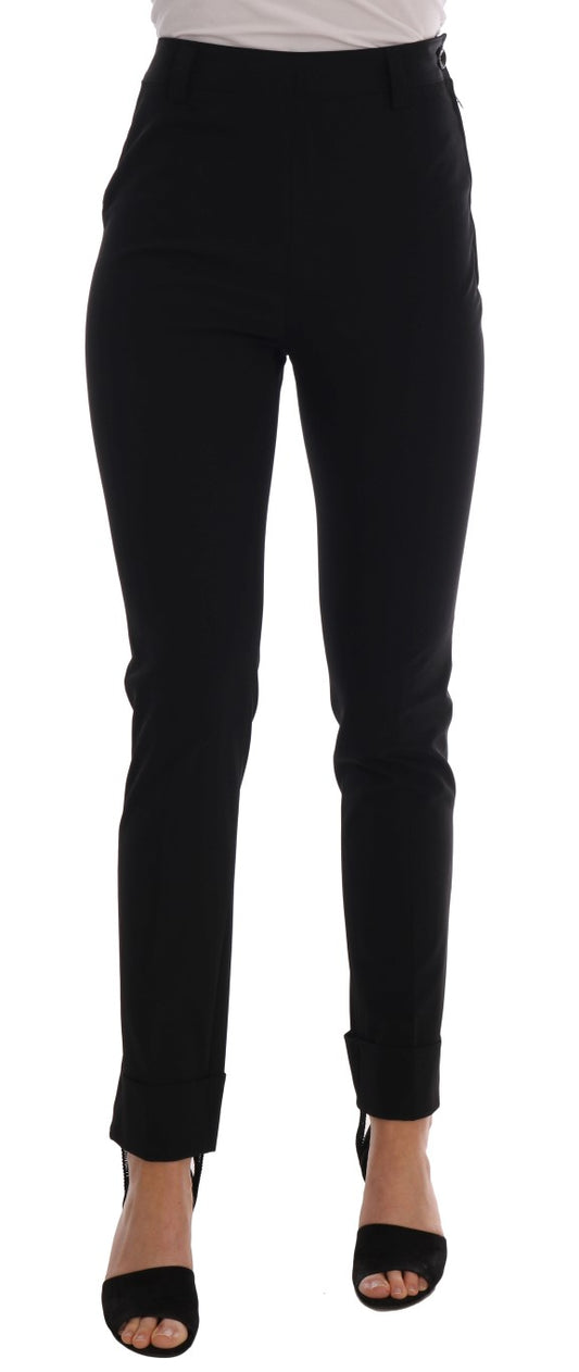 Sleek Black Stirrup Leggings - SEHABRANDS