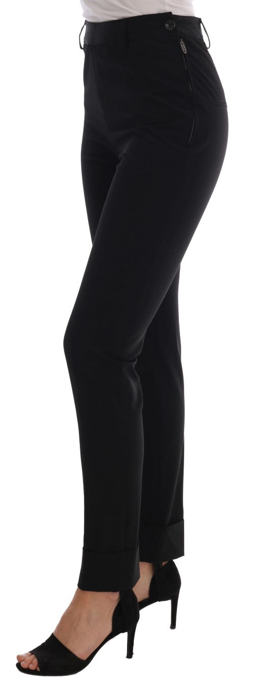 Sleek Black Stirrup Leggings - SEHABRANDS