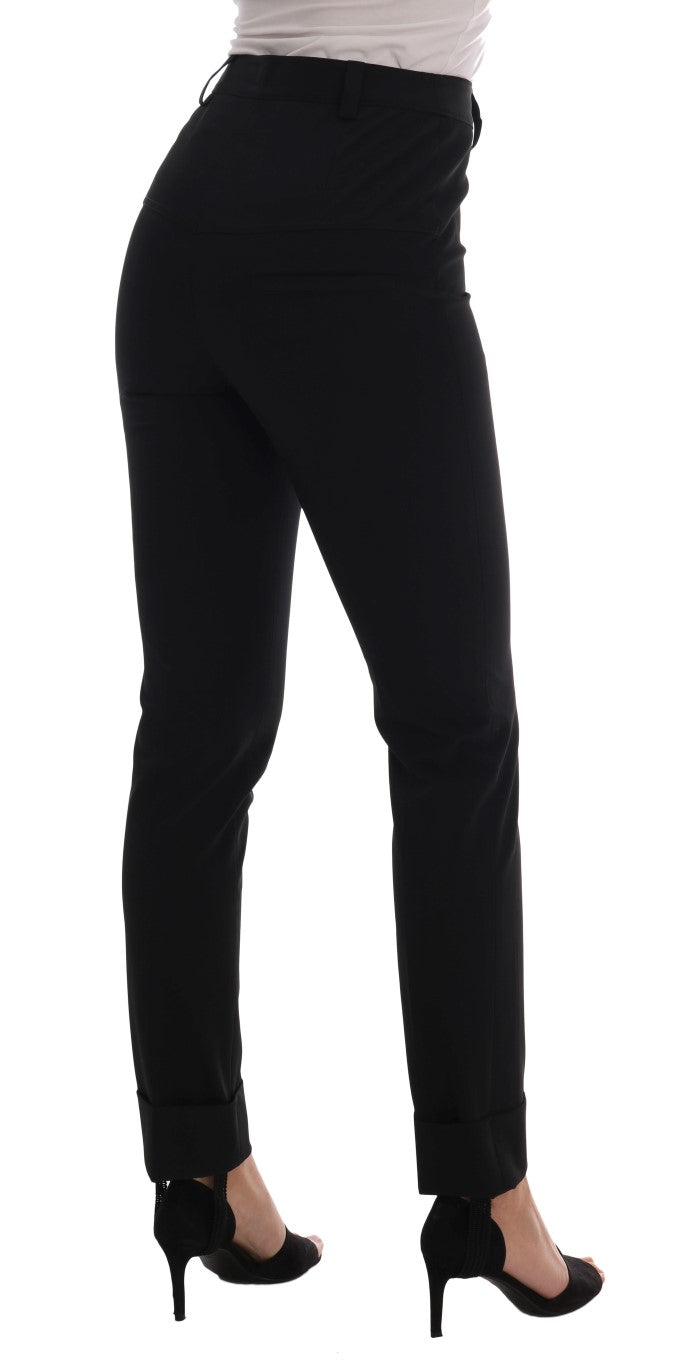 Sleek Black Stirrup Leggings - SEHABRANDS