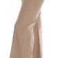 Chic Beige Bootcut Flared Pants - SEHABRANDS